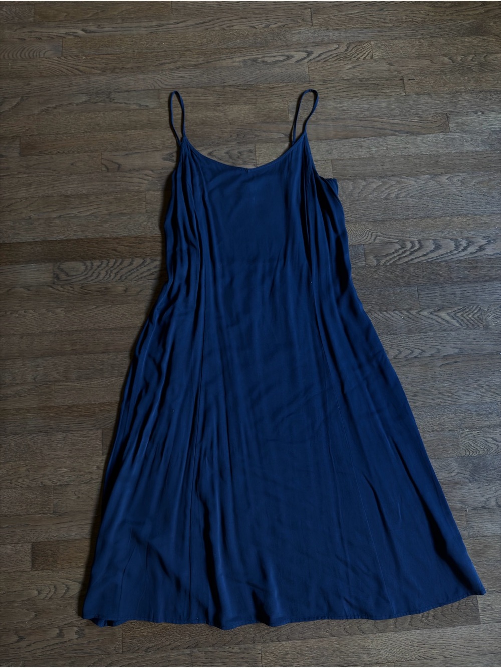 Old Navy Navy Smocked Bodice Slip Dress with Spaghetti Straps